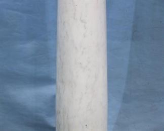 094a - Stunning white marble pedestal, 38 in. T, 16 in. Sq.