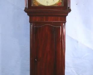 138a - Mahogany case Chippendale clock with 8 day English bell movement, signed Manchester, White Haven, 92 in. T, 20.5 in. W, 9.5 in. D.