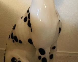 Tall ceramic dalmation