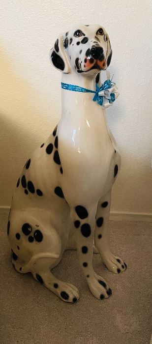 Tall ceramic dalmation