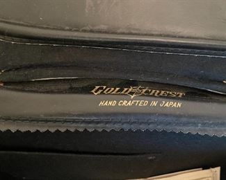 Gold Crest vintage leather camera case
