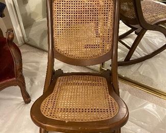 Vintage small child’s rattan rocker