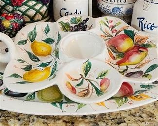 Large vintage serving set