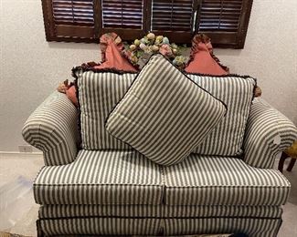 Striped love seat