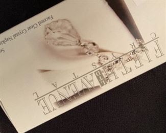 Crystal napkin rings 2 sets of 4