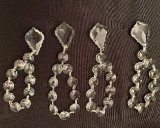 Crystal napkin rings 2 sets of 4