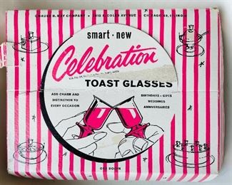 Vintage toast glasses