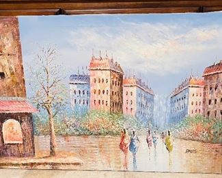 Oil painting signed by Davis