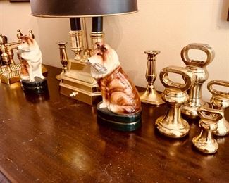 Antique Staffordshire and Brass