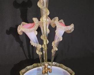 English Victorian glass epergne.