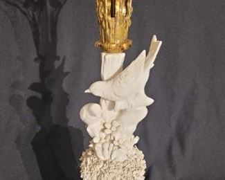 Porcelain and brass lamp