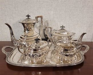 plated silver tea set