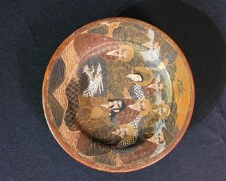 Eight Immortals Satsuma plate