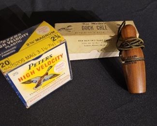 Sample duck call ammo box