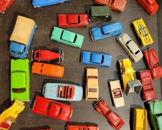 Tootsie, Dinky, etc. Toy cars.
Some of the best paint you will ever see. 