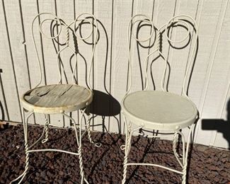 Vintage Ice Cream Parlor Chairs