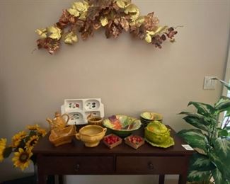 Vintage pottery and fun salad bowl set