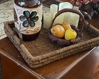 Heirloom vintage basket and Cedar Trunk