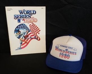 1980 Kansas City Royals World Series Program and Trucker Snapback Hat