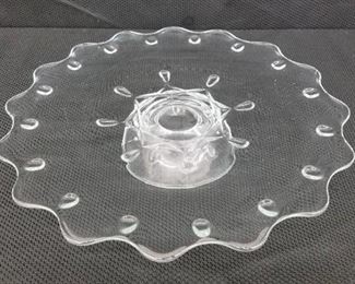 Glass Cake Stand 13 inch wide