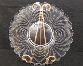 Large Glass Platter 16 1/2 inch wide