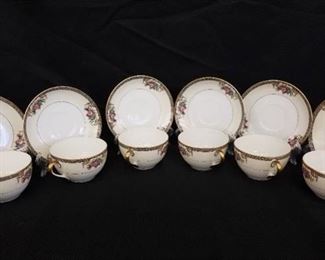 Lot of 6 Noritake Grasmere Cup and Saucers