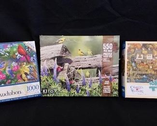 Lot of 3 Bird Country Puzzles Buffalo KI Master Pieces