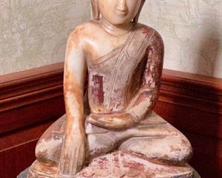 Burmese Sitting Buddha Figure Cir.16th - 17th C