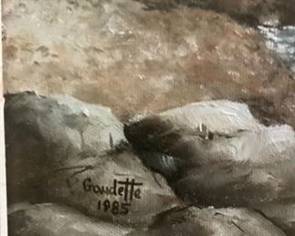 Another signed and dated art piece of the landscape.