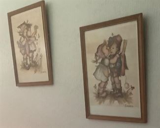 Two of the Hummel framed prints.