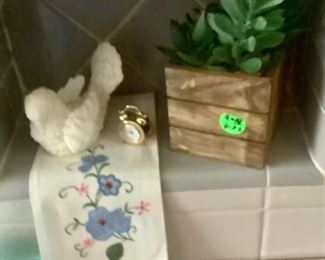 Just a few items in the bathroom.