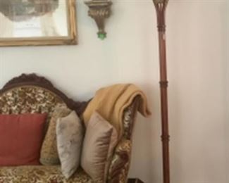 The beautiful floor lamp with the tortes shade.  One of the prettiest floor lamps I have seen in a long time.