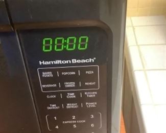 The Hamilton Beach microwave.