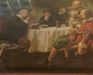 The scene on a tray on kitchen counter.