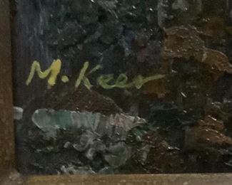 Signature on oil painting.