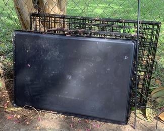 Large dog cage.