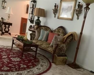 View of the living room with. 