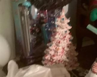 White ceramic Christmas tree.