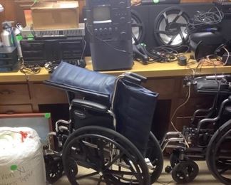 More speakers and 2 wheel chairs.