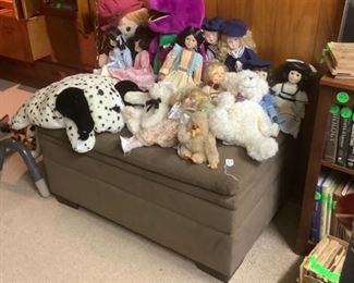 Dolls and stuffed animals.