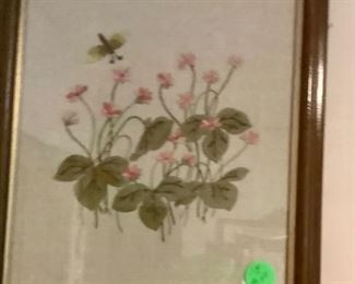 Beautiful crewel picture of violents.