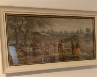 Beautiful picture with carriage.  Sorry the sun was shining on the picture.