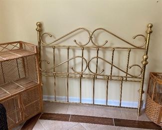 Full size - brass bed with rails 