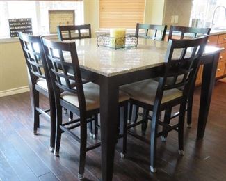 Granite top table and chairs