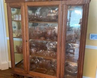Antique Oak China Cabinet