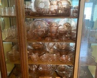 Huge Pink Depression Glass Collection