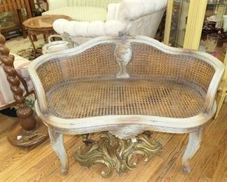 French Cane Settee