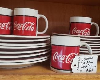 Coke by Gibson plates, cups, bowls
