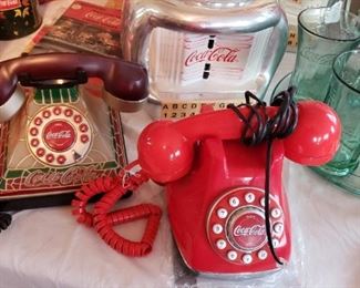 Vintage Coca Cola telephones