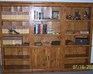Three piece book shelves